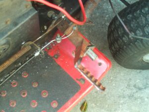 lawn mower gas pedal not working